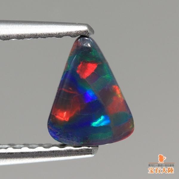 天然ブラックオパール 天然ブラックオパール 1.36ct 【マルチ美遊色】ライトニングリッジ