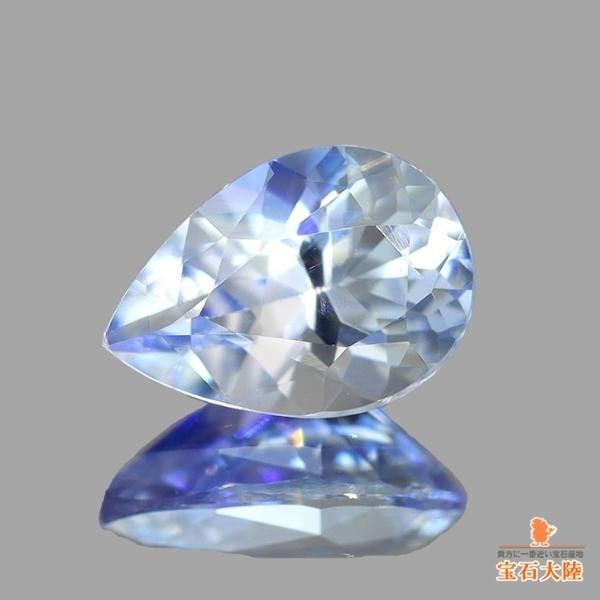 天然ベニトアイト 0.35ct 【清楚に煌めくバイカラー】 ペアシェイプ