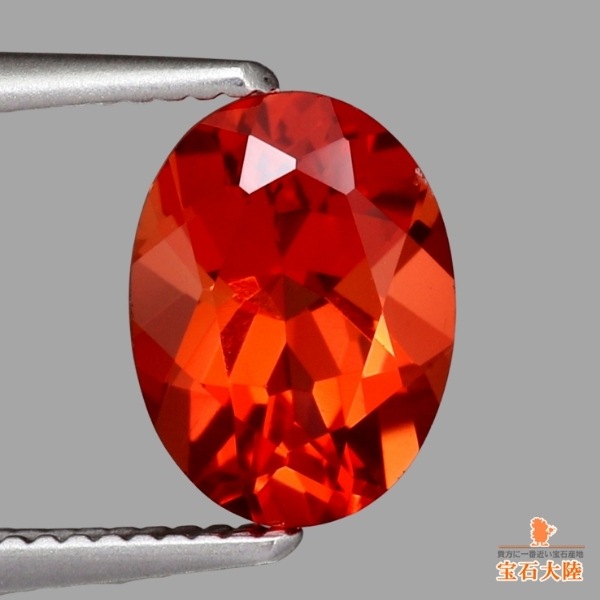 天然アンデシン 1.12ct 【美色レッド】 オーバルカット