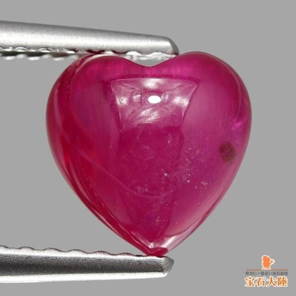 天然ルビー 1.90ct 【グリーンランド】 ハートカボション