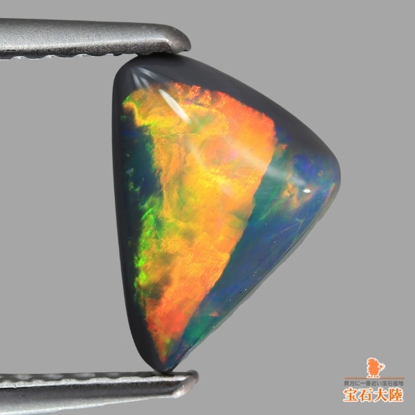 天然ブラックオパール 0.90ct 【ローリング遊色】 ライトニングリッジ