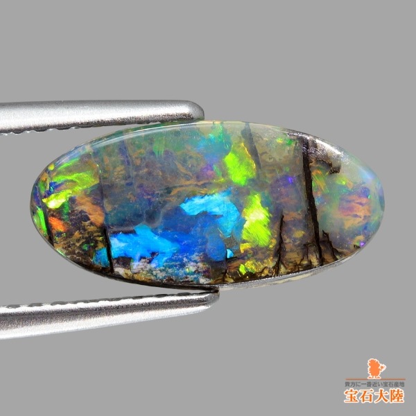天然ボルダーオパール 1.35ct 【個性的な模様】 オーストラリア