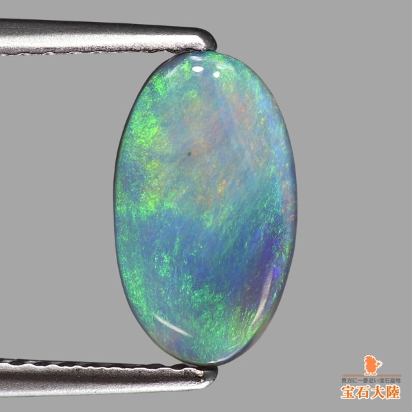 天然ブラックオパール 1.05ct 【グリーン】 ライトニングリッジ