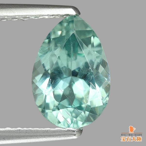 天然カイヤナイト 1.57ct 【涼やかなグリーンブルー】 ペアシェイプ