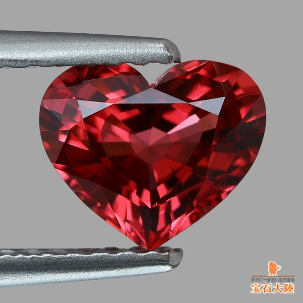 天然レッドスピネル 1.14ct 【Beautiful Heart】 ミャンマー 日独ミニ鑑別付