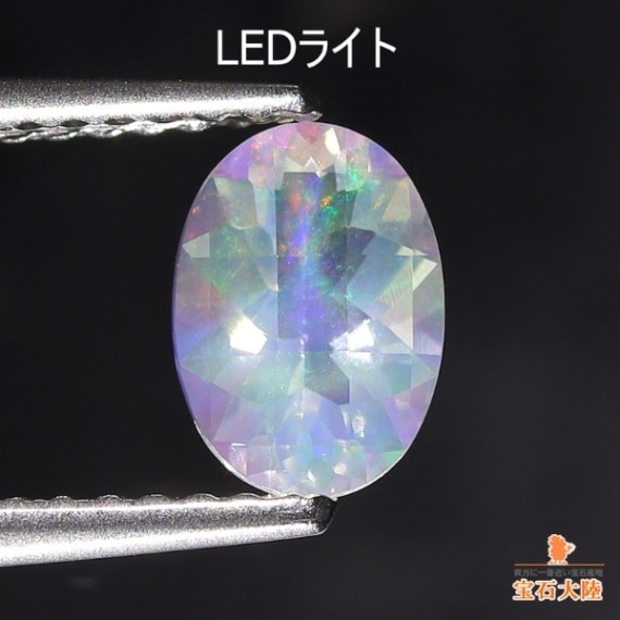 天然ウォーターオパール 0.52ct 【ファセットカット】 メキシコ