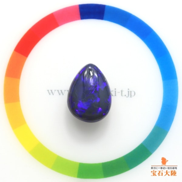天然ブラックオパール 8.56ct 【ブルーパープル】 ライトニングリッジ