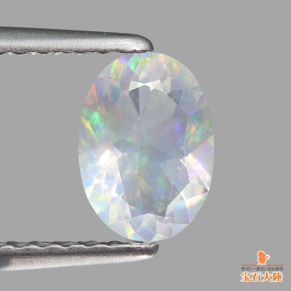 天然ウォーターオパール 0.42ct 【ファセットカット】 メキシコ