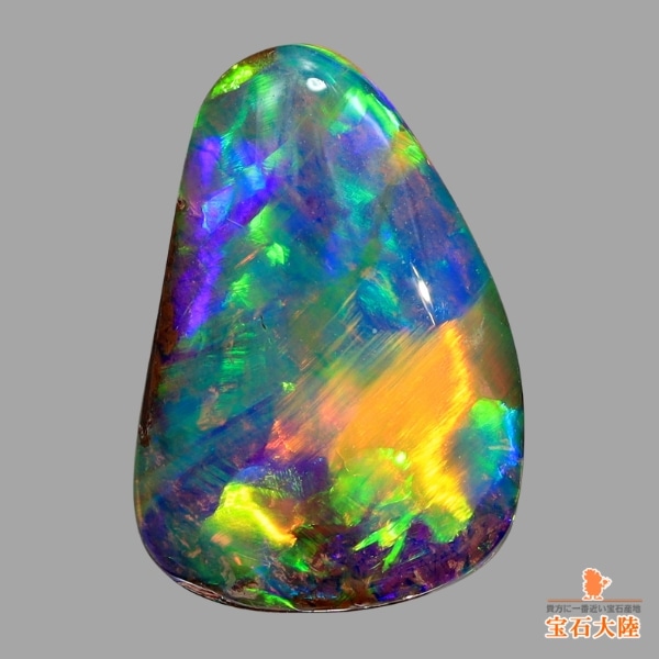天然ボルダーオパール 2.44ct 【鮮明！！ネオン美遊色】 オーストラリア