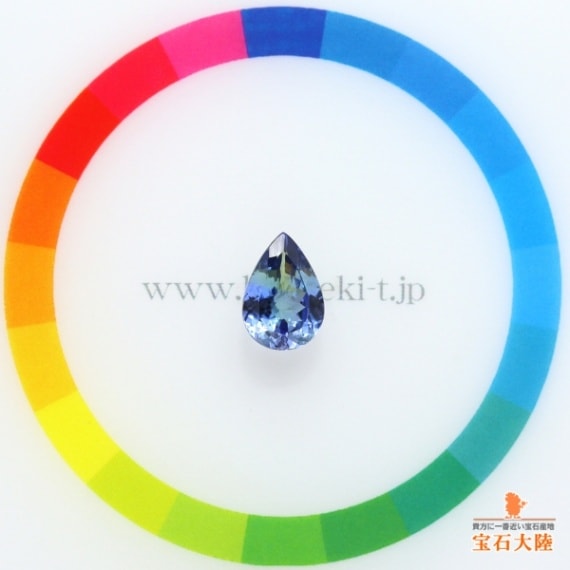 天然ゾイサイト 1.85ct 【非加熱】 バイカラー