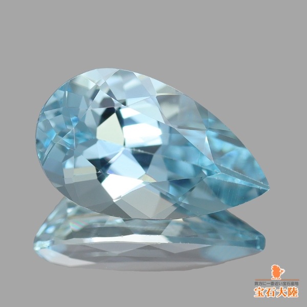 天然アクアマリン 1.17ct 【アクアブルー】 ペアシェイプ