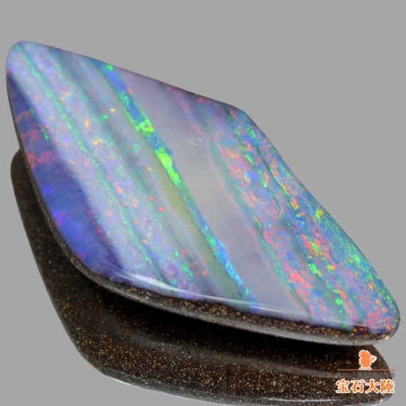 天然ボルダーオパール 46.01ct 【ミルフィーユ遊色】 大粒 オーストラリア