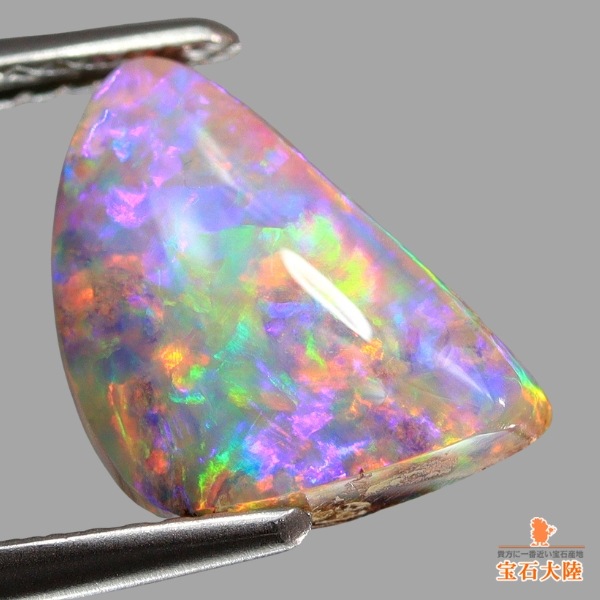 天然ボルダーオパール 2.82ct 【ネオン美遊色】 オーストラリア