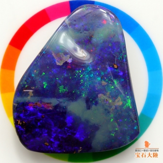 天然ボルダーオパール 101.04ct 【天の川のような遊色