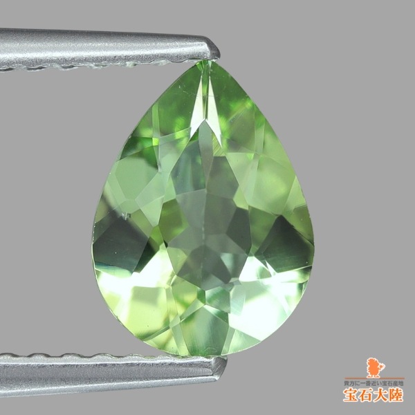 天然トルマリン 0.87ct 【ミントカラー】 ペアシェイプ 天然トルマリン 0.87ct 【ミントカラー】 ペアシェイプ