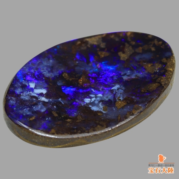 天然ボルダーオパール 12.77ct 【濃厚ブルー遊色】