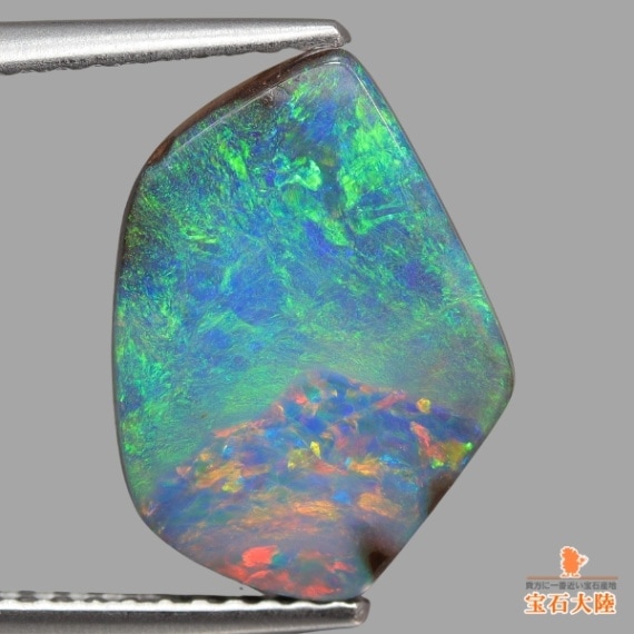 天然ボルダーオパール 3.89ct 【ブルーグリーン遊色】 ◇コレマ品