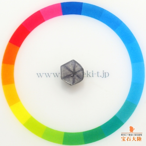 天然トラピッチェサファイア 2.84ct 【六条ライン】 ミャンマー