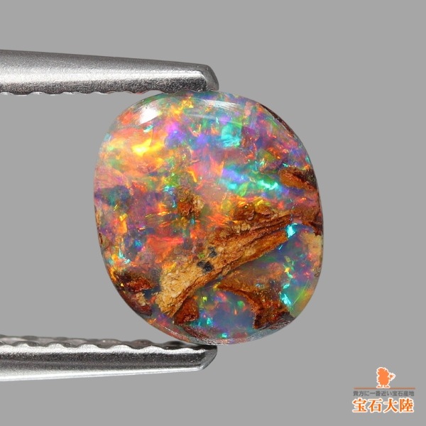 天然ボルダーオパール 0.72ct 【マルチ遊色】