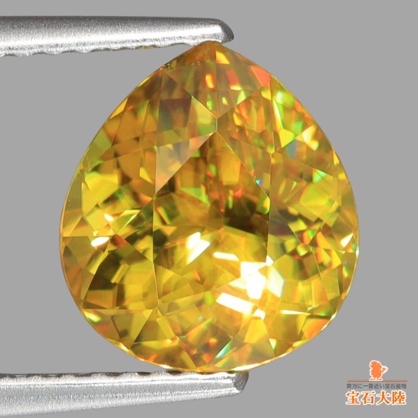 天然スフェーン 2.63ct 【煌めくゴールデンイエロー】 マダガスカル