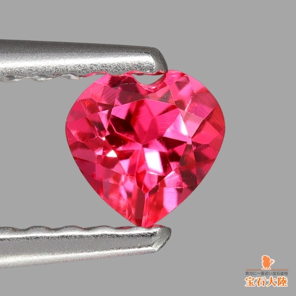 天然スピネル 0.28ct 【Neon Pink】ハートシェイプ タンザニア