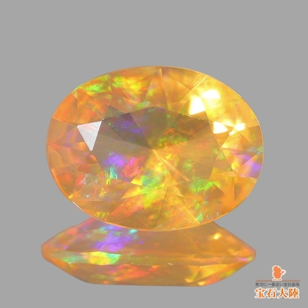 天然オパール 0.75ct 【ファセットカット】 メキシコ