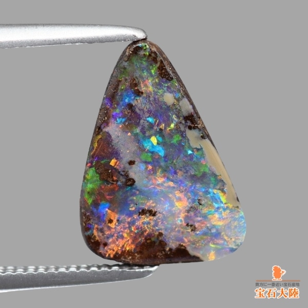 天然ボルダーオパール 2.01ct 【グリーン・美遊色】 オーストラリア ◇コレマ品