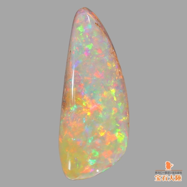 天然ボルダーオパール 2.47ct 【暖色美遊色】 オパールトン