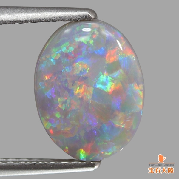 天然ブラックオパール 1.82ct 【マルチ遊色】 ライトニグリッジ