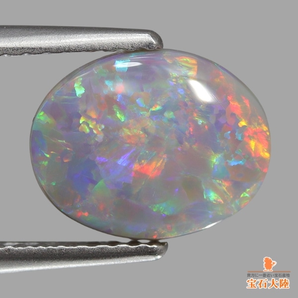 天然ブラックオパール 1.82ct 【マルチ遊色】 ライトニグリッジ