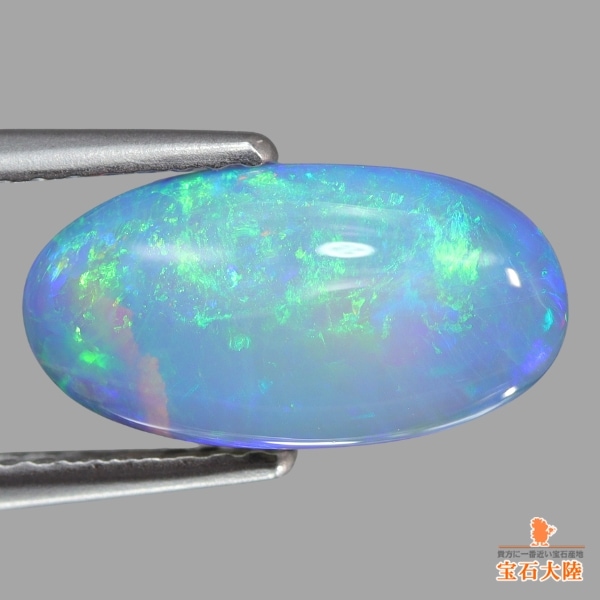 天然ブラックオパール 2.63ct 【水中の様なグリーンブルー遊色】 