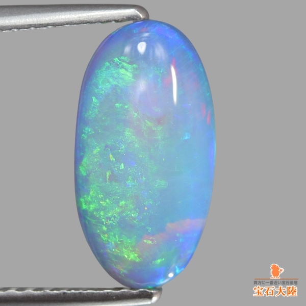 天然ブラックオパール 2.63ct 【水中の様なグリーンブルー遊色】 