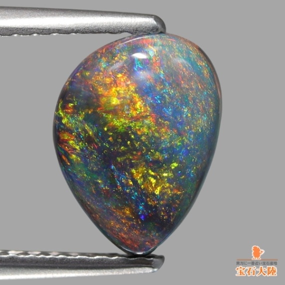 天然ブラックオパール 1.52ct 【マルチ美遊色】