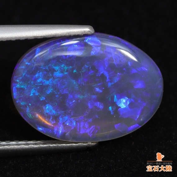 天然オパール 3.31ct 【クリスタル・パープル】 ライトニングリッジ