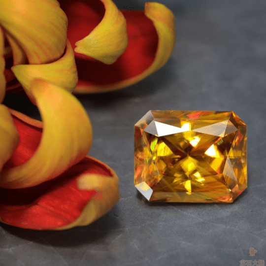 天然スフェーン 14.51ct 【ゴールドの煌めき】 大粒 マダガスカル