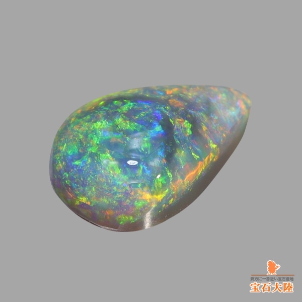 天然ブラックオパール 0.83ct 【ブルーグリーン遊色】 ライトニングリッジ