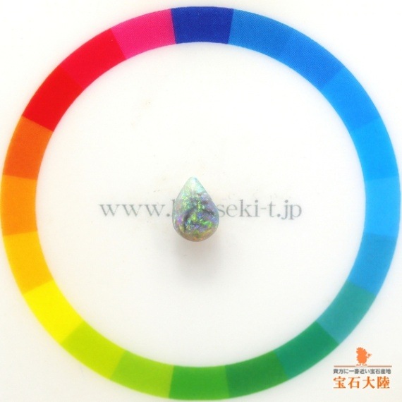 天然ブラックオパール 0.83ct 【ブルーグリーン遊色】 ライトニングリッジ