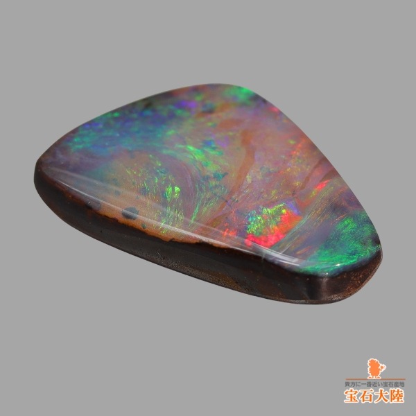 【天然ボルダーオパールルース2石】 オーストラリア産 ボルダーオパール ルース