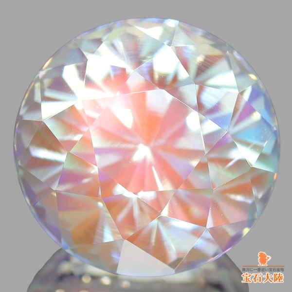天然アンデシンラブラドライト 6.89ct 【11ｍｍラウンドカット】美品レインボー マダガスカル