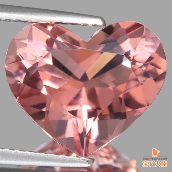 天然モルガナイト 5.92ct 【美ハート】マダガスカル 日独鑑別書