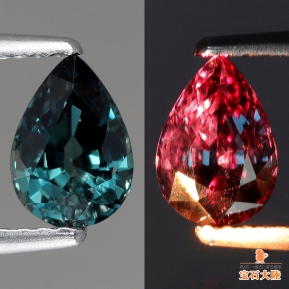 天然カラーチェンジガーネット 1.12ct 【ペアシェイプ】マダガスカル・ベキリー