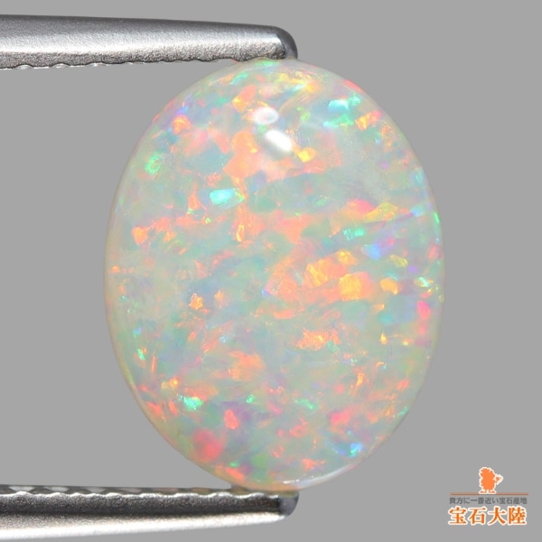 天然ホワイトオパール 1.68ct 【美遊色】