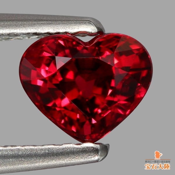 天然ルビー 0.86ct 【美濃色・ハートシェイプ】 モザンビーク 日独鑑別付