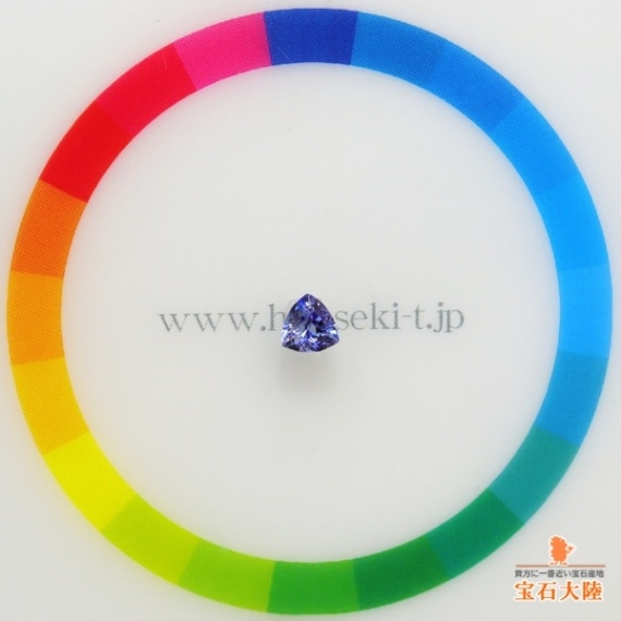 天然ベニトアイト 0.40ct 【美濃色ブルー】 カスタムトリリアント