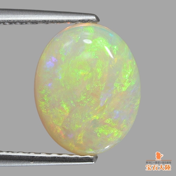 天然ホワイトオパール 1.78ct 【グリーン遊色】 クーパーペディ