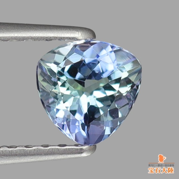 天然ゾイサイト 0.62ct 【マルチブルー】トリリアントカット
