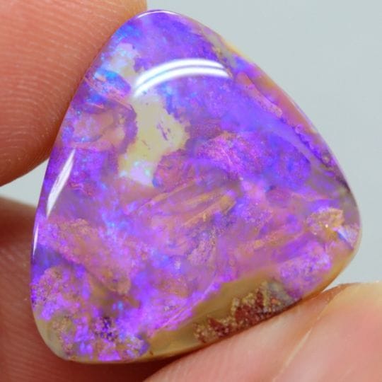 天然ボルダーオパール 12.30ct 【クリアパープル】美品 オーストラリア