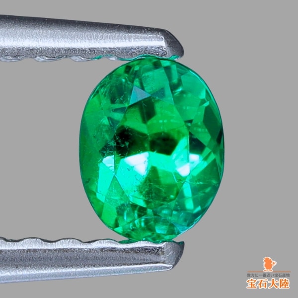 天然エメラルド 0.22ct 【ネオン美彩色・ノンオイル】 コロンビア GIA