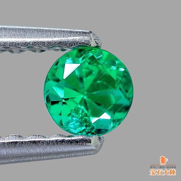 天然エメラルド 0.17ct 【ネオン美彩色・ノンオイル】 コロンビア GIA鑑別付