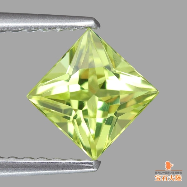 天然クリソベリル 1.18ct 【煌めくイエロー】 プリンセス
